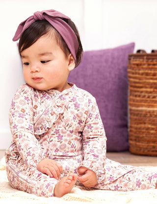 Sweet Petals Bamboo Baby Girl Zipper Romper