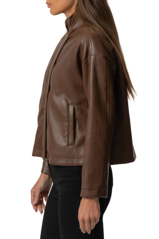 Wren Oversized Faux Leather Jacket