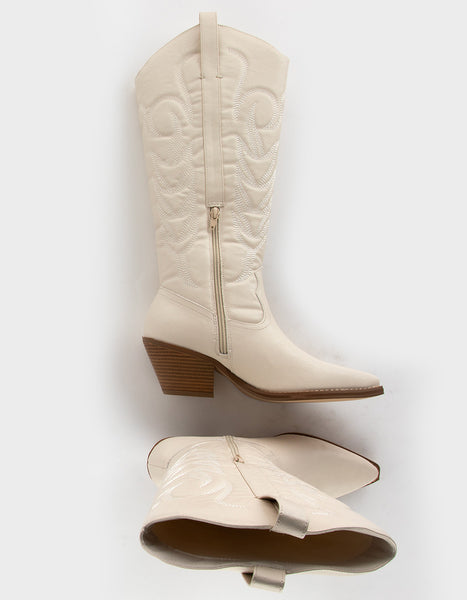 Coconuts- By Matisse- Dixie Western Boot- White