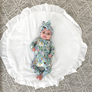 Bumble Ruffle Zip Bamboo Baby Sleepies Little Outfit