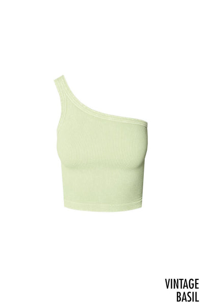 NikiBiki- Vintage One Shoulder Crop Top