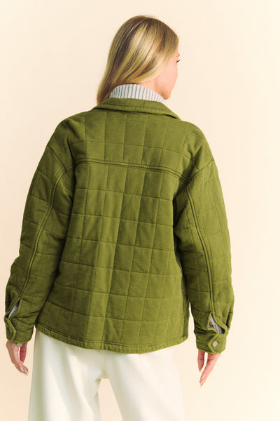 Monica Mineral Wash Quilted Shacket