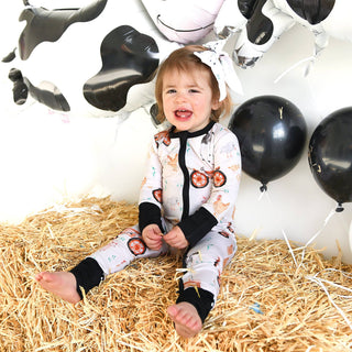 Gigi and Max - Millie Moo ZIP Bamboo Farm OnePiece 2-Way Zipper