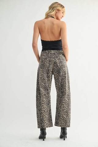 The Leopard Barrel Jean