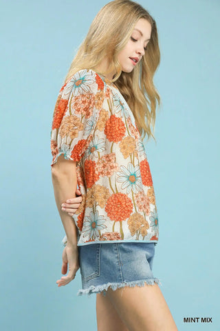 Prim Puff Sleeve Top