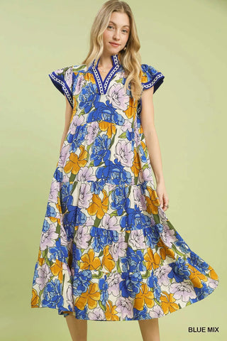Barbara Bold Floral Midi Dress