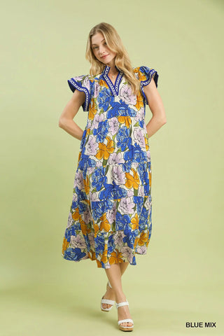 Barbara Bold Floral Midi Dress