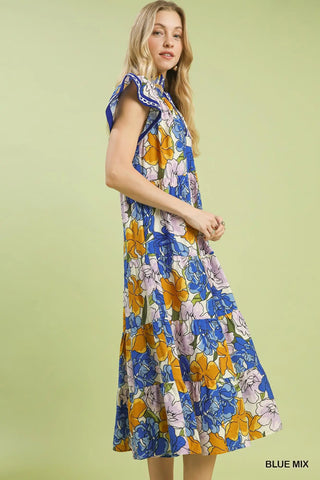 Barbara Bold Floral Midi Dress