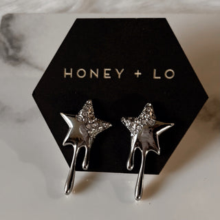 Milky Way Melting Star Stud Earrings