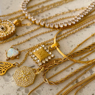 Goldie Square Initial Necklace