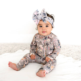 Gigi and Max - Tatum RUFFLE ZIP Bamboo One Piece Floral Baby Clothing