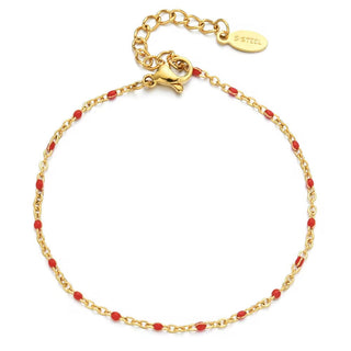 Carly Enamel Ball Chain Bracelet