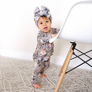 Gigi and Max - Tatum RUFFLE ZIP Bamboo One Piece Floral Baby Clothing