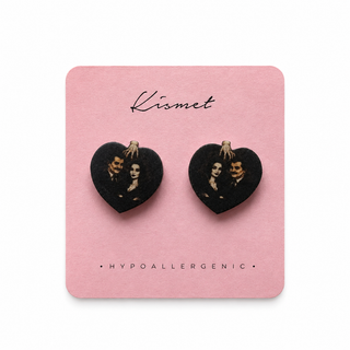 Morticia and Gomez with Thing Stud Earrings