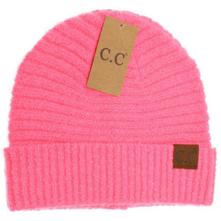Solid Boucle Knit Cuff CC Beanie