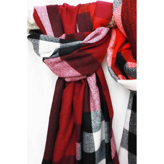 The Holiday Wool Plaid Cashmere Scarf With Tassel