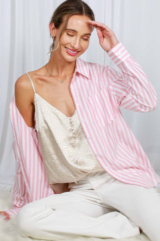 The Isla Pastel Stripe Blouse