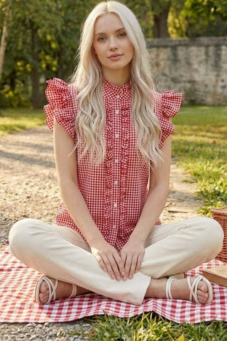 Playful Gingham Ruffle