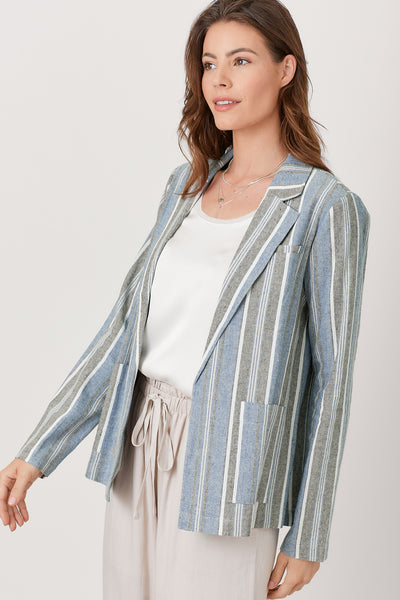 Linen Open Blazer