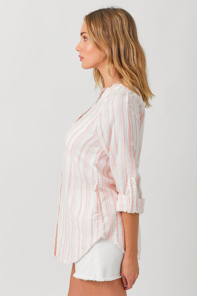 Double Cloth Fray Bottom Shirt