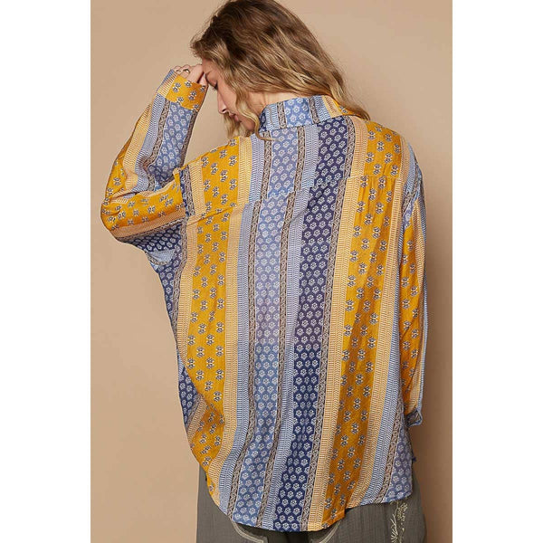 Julia Vintage Washed Printed Woven Shirt