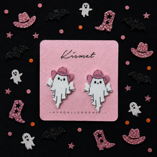 Girlie Cowgirl Ghost Stud Earrings
