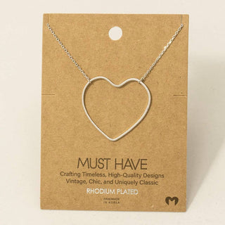 Heart Cutout Pendant Necklace
