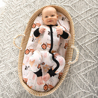 Gigi and Max - Millie Moo ZIP Bamboo Farm OnePiece 2-Way Zipper