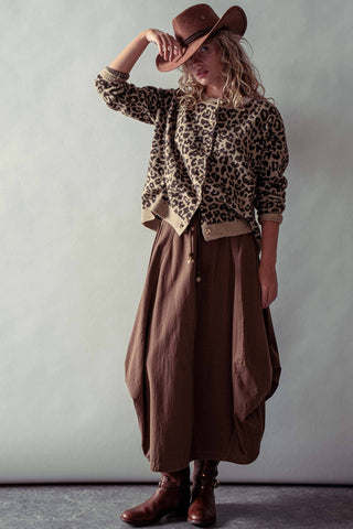 Classic Leopard Print Jacquard Cardigan