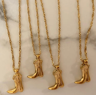 Kick Rocks Cowgirl Boot Necklace
