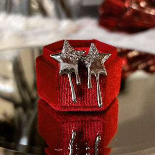 Milky Way Melting Star Stud Earrings