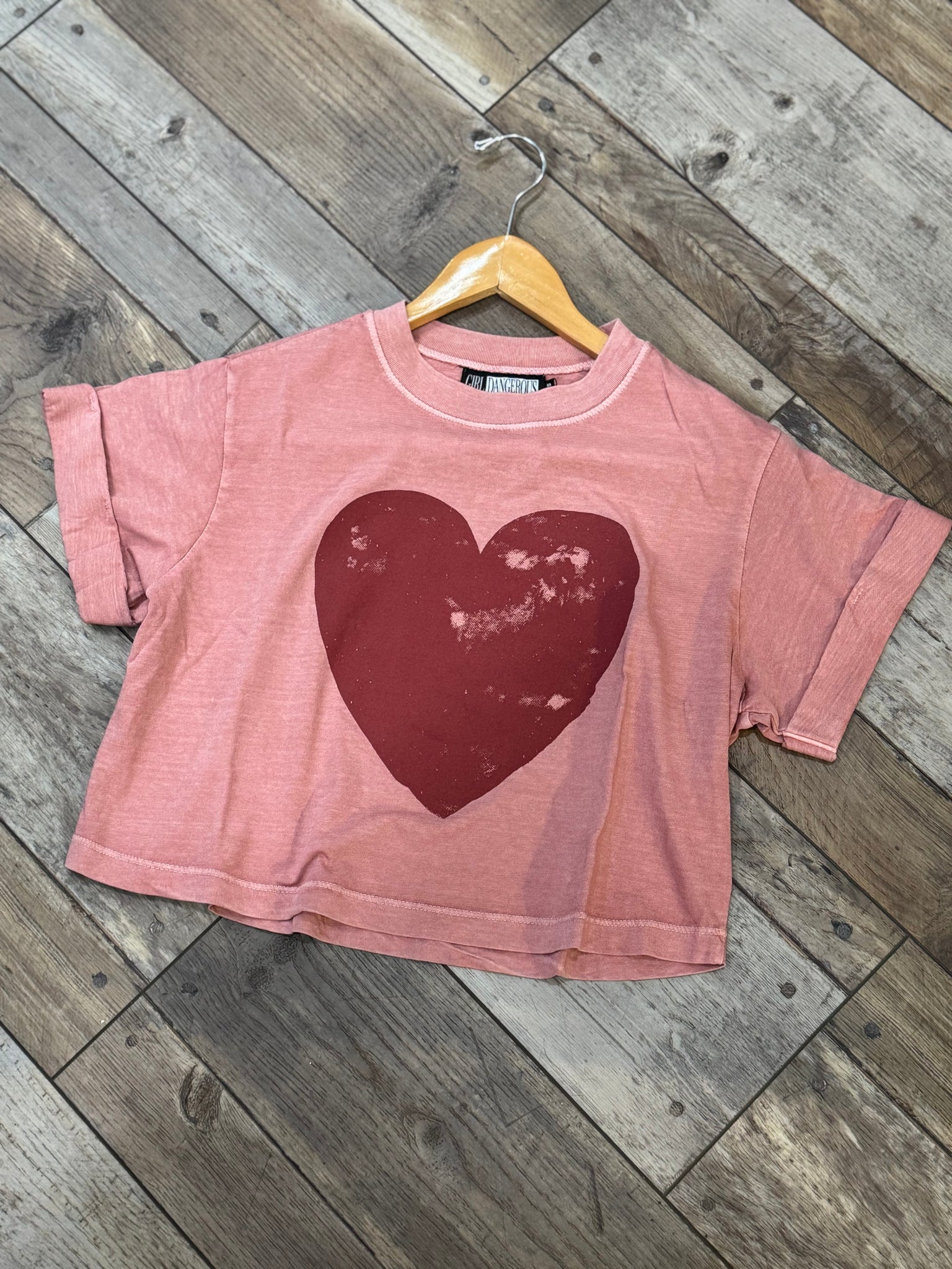 Vintage Cropped Heart Tee