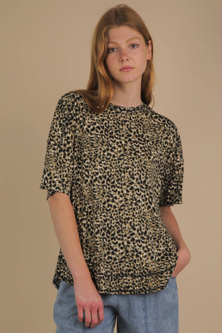 Olivia Oversized Leopard Printed Knit Top