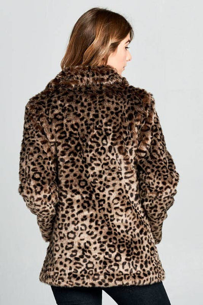 Ellison Leopard Faux Fur Jacket