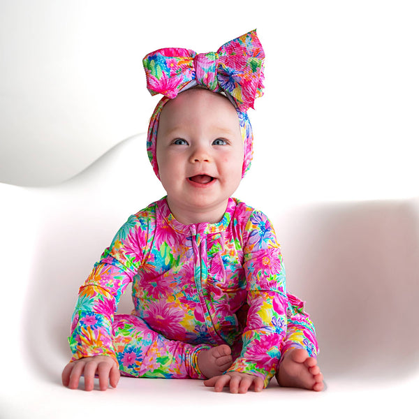 Gigi and Max - Bamboo Baby Pajama Sleepies Little Baby Ruffle Zip Kimberly