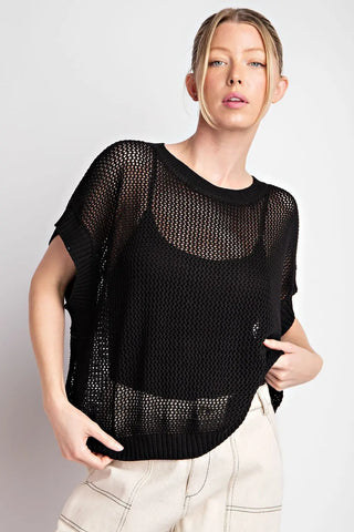 Midnight Breeze Mesh Top