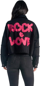 Elan- Graffiti Rock & Love Cropped Jacket