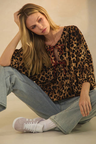 The Scarlett Leopard Blouse
