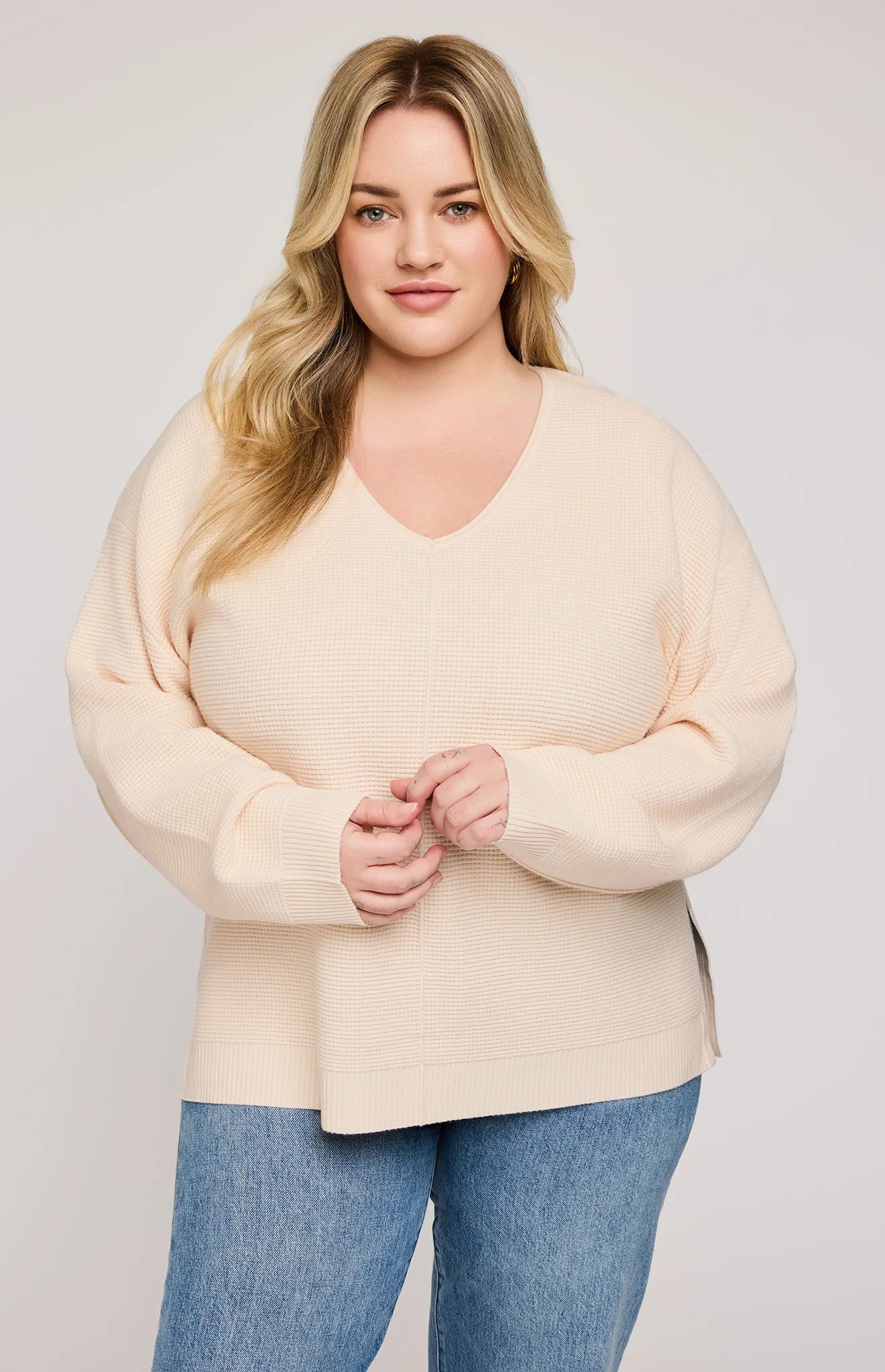 Lisbon V-Neck Knit Sweater