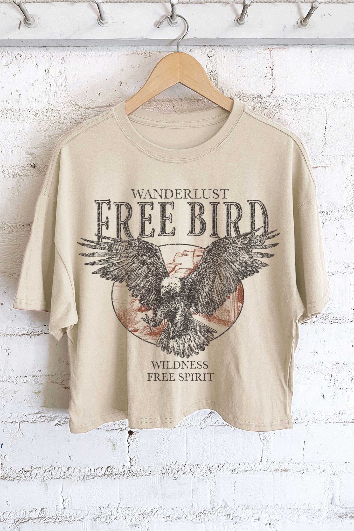 Free Bird Eagle Long Crop Graphic