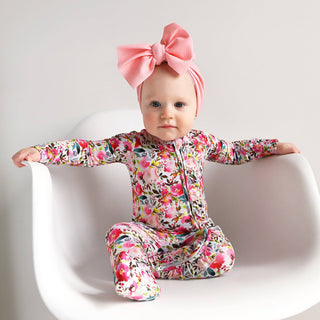 Gigi and Max - Eloise RUFFLE ZIP Bamboo Baby Outfit Sleepies Little