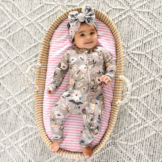 Gigi and Max - Tatum RUFFLE ZIP Bamboo One Piece Floral Baby Clothing