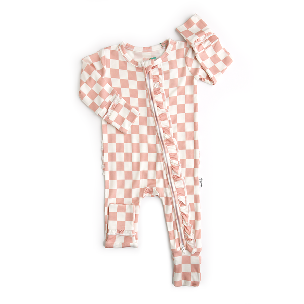 Gigi and Max - Bamboo Baby Pajama Sleepies Little Baby Ruffle Zip Saylor