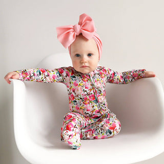 Gigi and Max - Eloise RUFFLE ZIP Bamboo Baby Outfit Sleepies Little