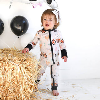 Gigi and Max - Millie Moo ZIP Bamboo Farm OnePiece 2-Way Zipper