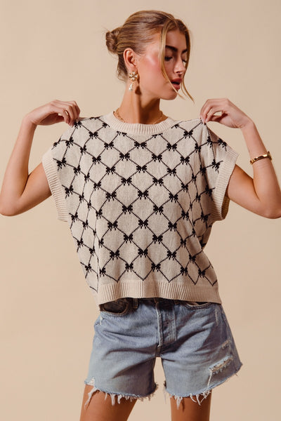 Britta Bow Light Weight Sweater Top