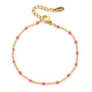 Carly Enamel Ball Chain Bracelet