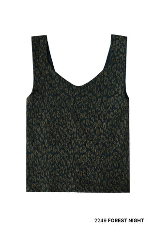 Lurex Leopard Tank Top