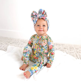 Gigi and Max - Joanna RUFFLE ZIP Bamboo One Piece Floral Baby Clothing