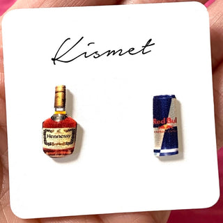 Henny + Red Bull Stud Earrings